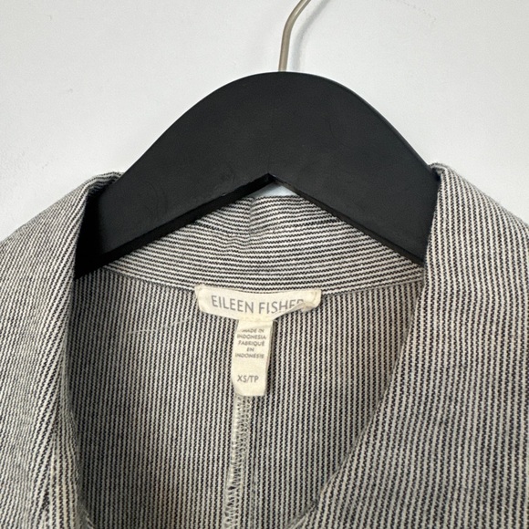 EILEEN FISHER - ORGANIC COTTON LINEN Ticking Stripe Jumpsuit. Boxy fit. XS - Picture 11 of 14